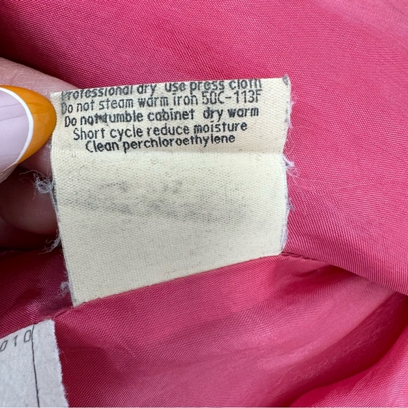 Giorgio Armani Vintage Pink Open Blazer Cotton Silk Blends Size 14 - Picture 7 of 11